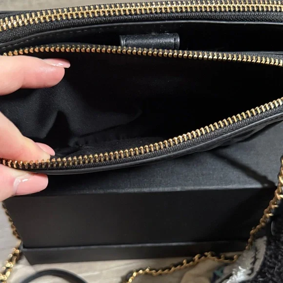 Tory Burch Black Quilted Crossbody Bag - Picture 6 of 10